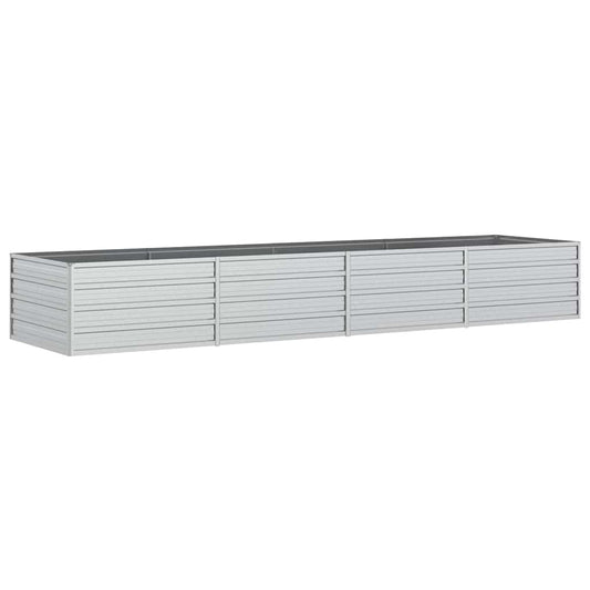 Arriate De Acero Galvanizado Plateado 320x80x45 Cm_0