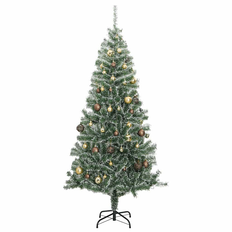 Vidaxl Árbol De Navidad Artificial Con 300 Led Bolas Y Nieve 180 Cm_3