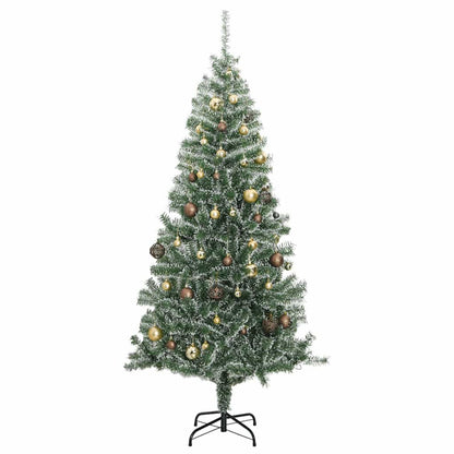 Vidaxl Árbol De Navidad Artificial Con 300 Led Bolas Y Nieve 180 Cm_3