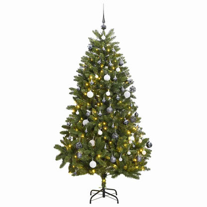 Vidaxl Árbol De Navidad Artificial Con Bisagras 300 Led Y Bolas 300 Cm_0