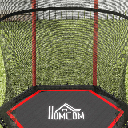 Homcom Cama Elástica Infantil De Jardín 122x111x190 Cm Carga 50 Kg Negro Y Rojo_3
