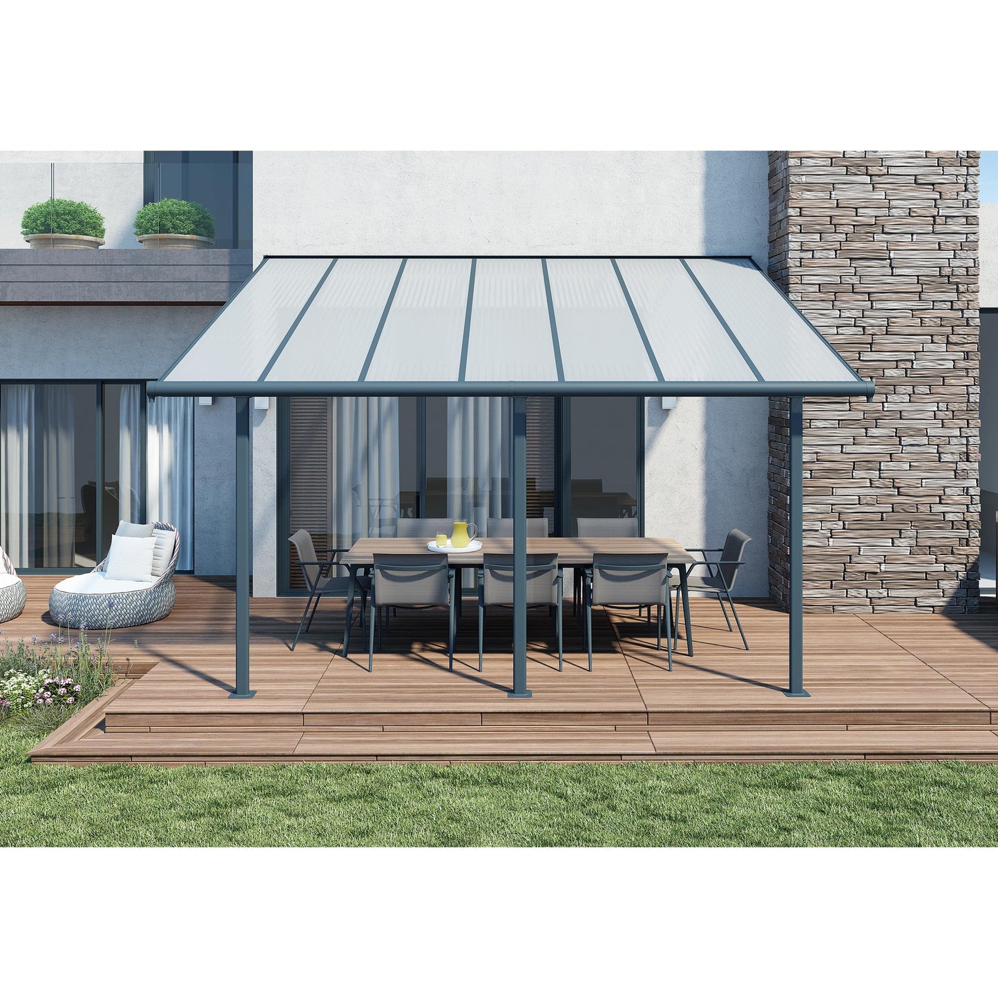 Pérgola anexa Feria 434x299 cm 
