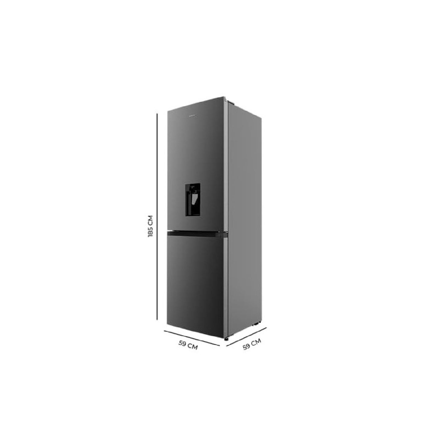 Cecotec Frigorífico Combi 2 Puertas Con Dispensador De Agua Bolero Coolmarket Combi 296 Df Wd Dark E, Dark Inox, 296 L_1