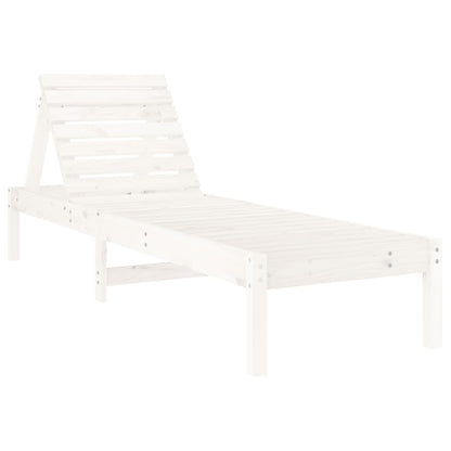 Tumbonas Con Mesa 2 Uds Madera Maciza De Pino Blanco_3
