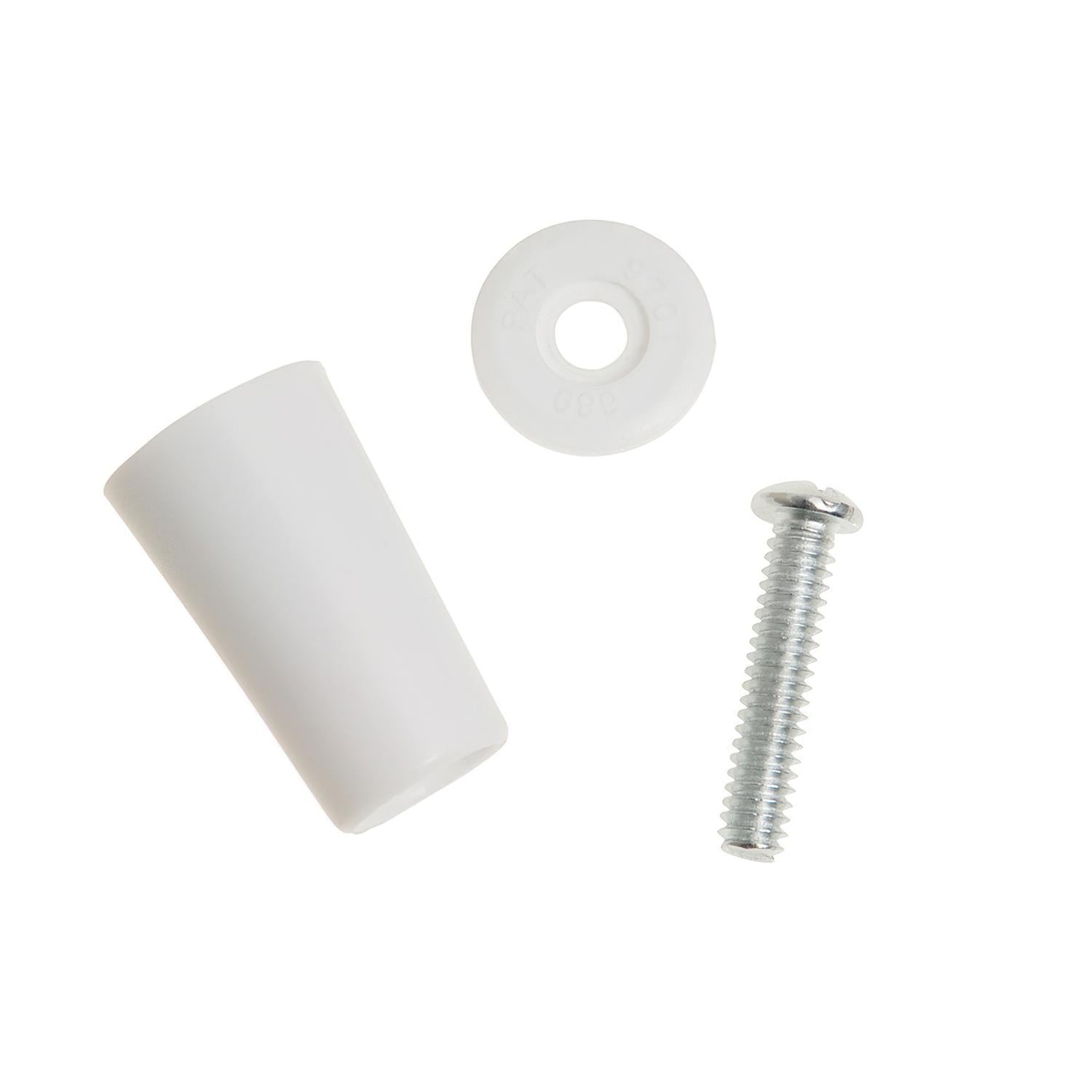 Tope Persiana Con Tornillo 40 Mm. Blanco