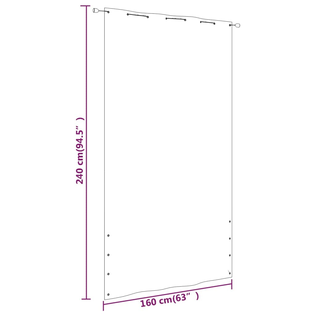 Vidaxl Toldo Pantalla Para Balcón Tela Oxford Marrón 160x240 Cm_4