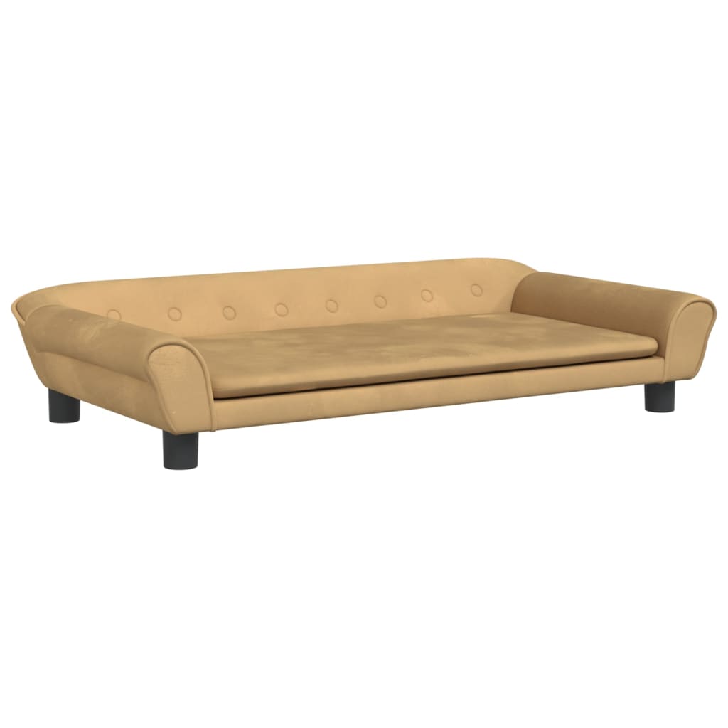 Cama Para Perros De Terciopelo Marrón 100x50x21 Cm / Vetonek_3