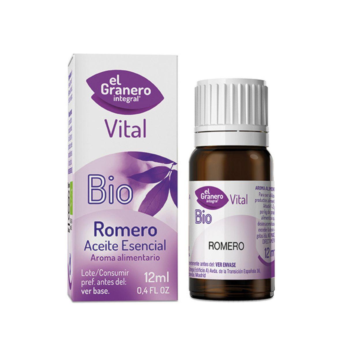 Óleo Essencial de Alecrim Biológico El Granero, 12 ml