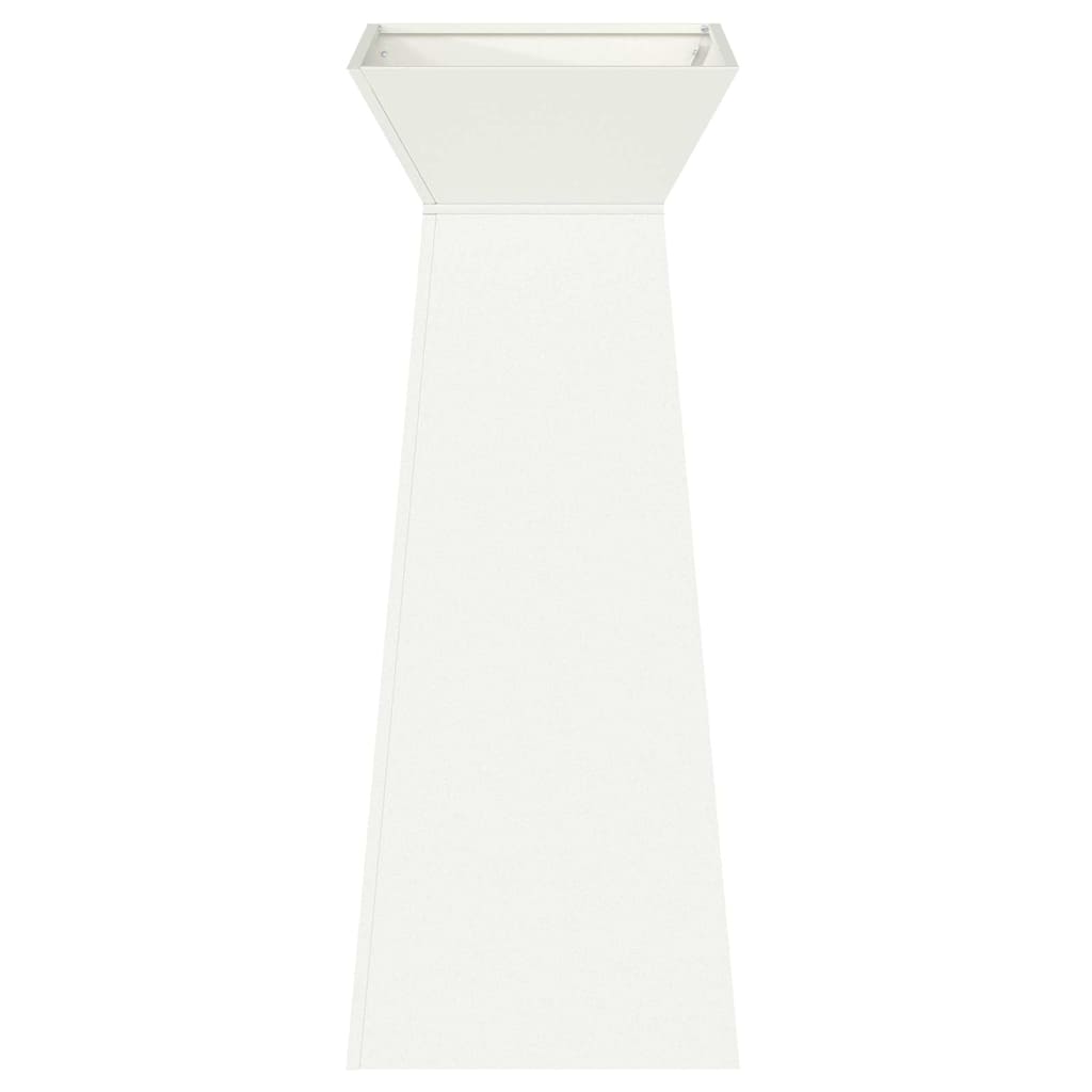 Maceta Pilar Blanco 40 X 40 X 100 Cm Acero Laminado En Frío_4
