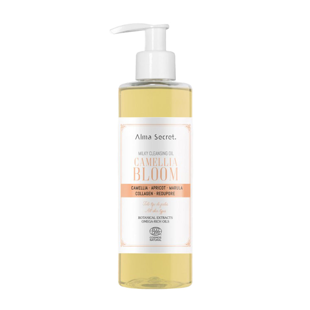 Limpador de flores de camélia 'óleo para leite', Ecocert Cosmos natural, Alma Secret, 216 g