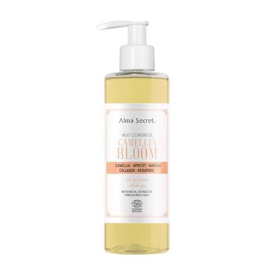 Limpador de flores de camélia 'óleo para leite', Ecocert Cosmos natural, Alma Secret, 216 g