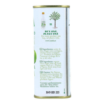 Azeite Biológico Azada e Manjericão 225 ml