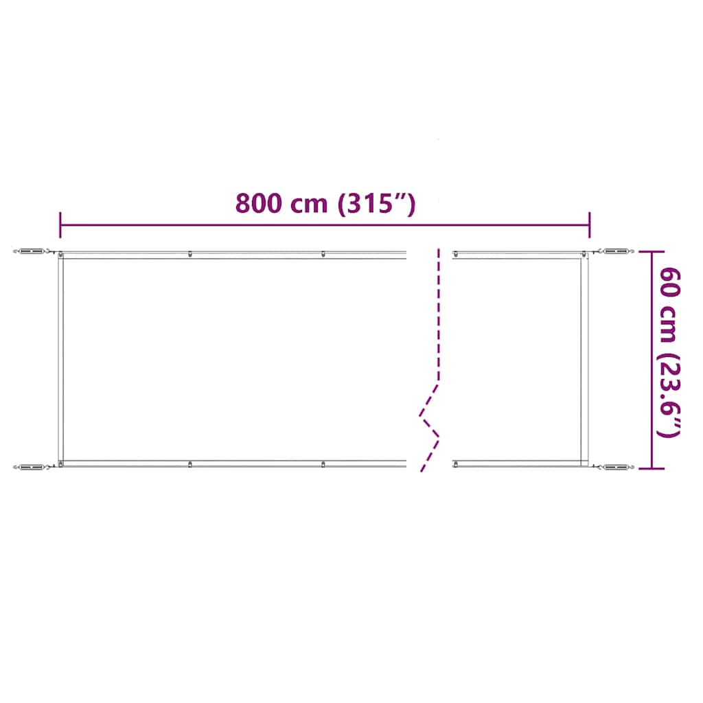 Vidaxl Toldo Vertical Beige 60x800 Cm Tela Oxford_2