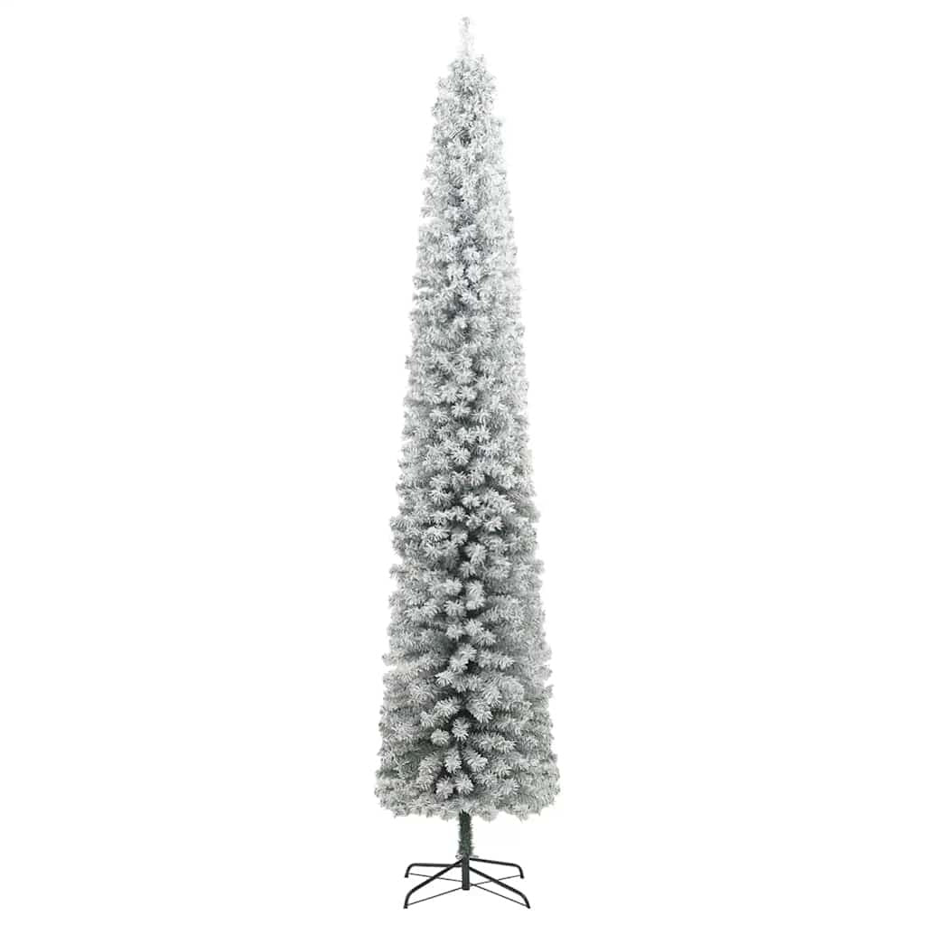 Vidaxl Árbol De Navidad Estrecho Con 300 Led Y Bolas Y Nieve 300 Cm_4