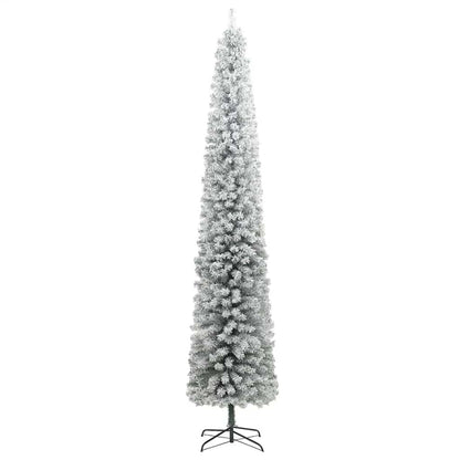 Vidaxl Árbol De Navidad Estrecho Con 300 Led Y Bolas Y Nieve 300 Cm_4