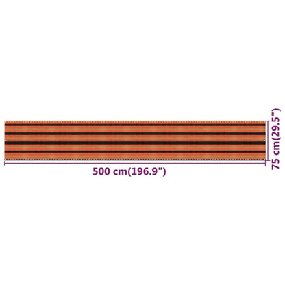 Vidaxl Toldo Para Balcón Hdpe Multicolor 75x500 Cm_4