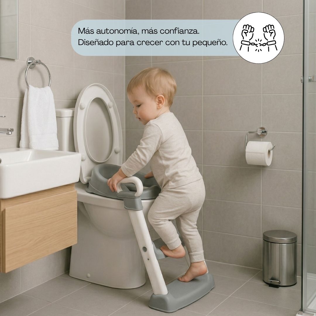 Bathby | Adaptador Wc Infantil Con Escalera | Plegable | Altura Ajustable | Cojín De Pvc | Antideslizante_4