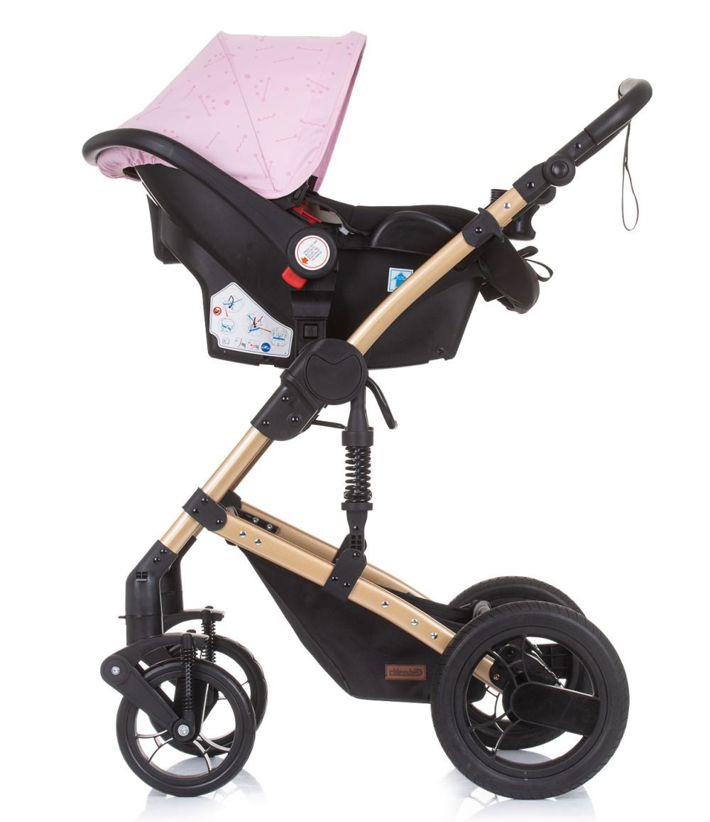 Carrito De Bebé Camea Trío Convertible Con Bolso Rose Water_4