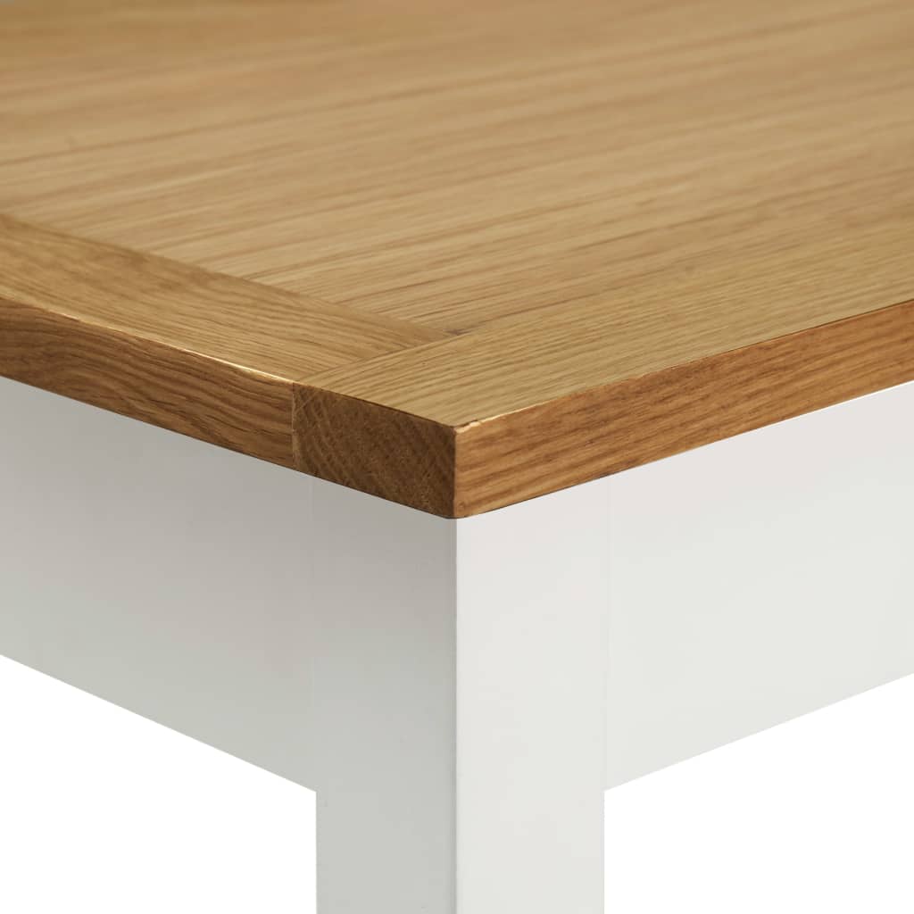 Mesa Alta De Bar De Madera Maciza De Roble 100x40x110 Cm_4