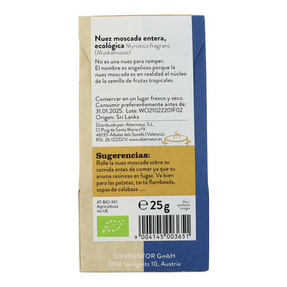 Noz-moscada integral biológica Sonnentor 25g