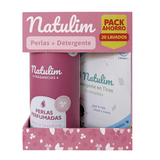Pack Caja Detergente 20 lavados Natural + Perlas Floral