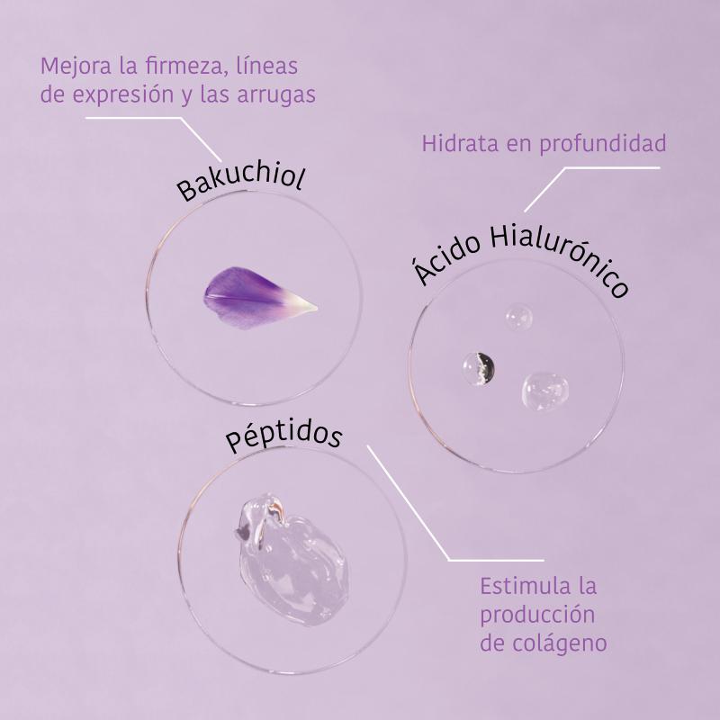 Máscara de tecido refirmante e anti-envelhecimento Bakuchiol da Iroha Nature 23 ml