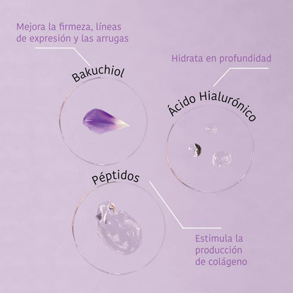 Máscara de tecido refirmante e anti-envelhecimento Bakuchiol da Iroha Nature 23 ml