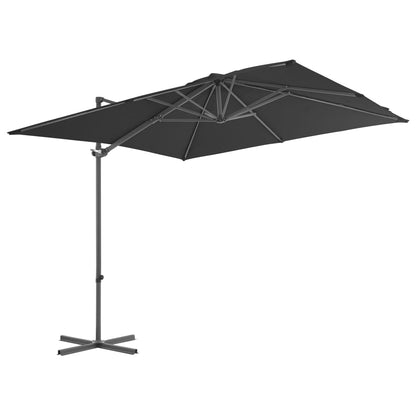 Vidaxl Sombrilla Jardín Voladiza Palo De Acero Antracita 250x250 Cm_1