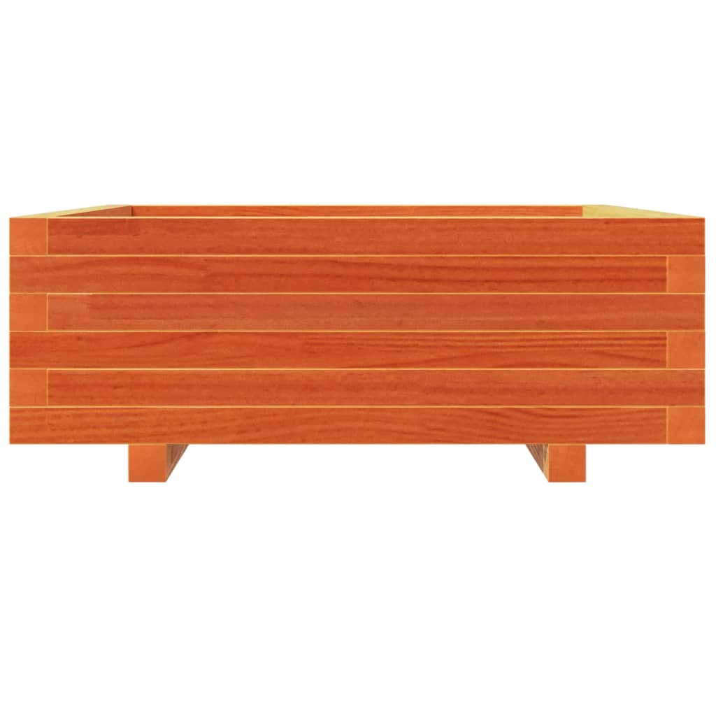 Jardinera De Madera Maciza De Pino Marrón Cera 70x70x26,5 Cm_4