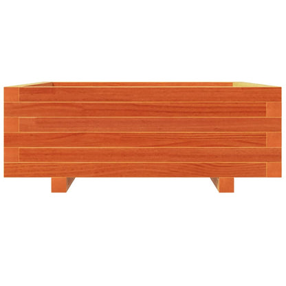 Jardinera De Madera Maciza De Pino Marrón Cera 70x70x26,5 Cm_4