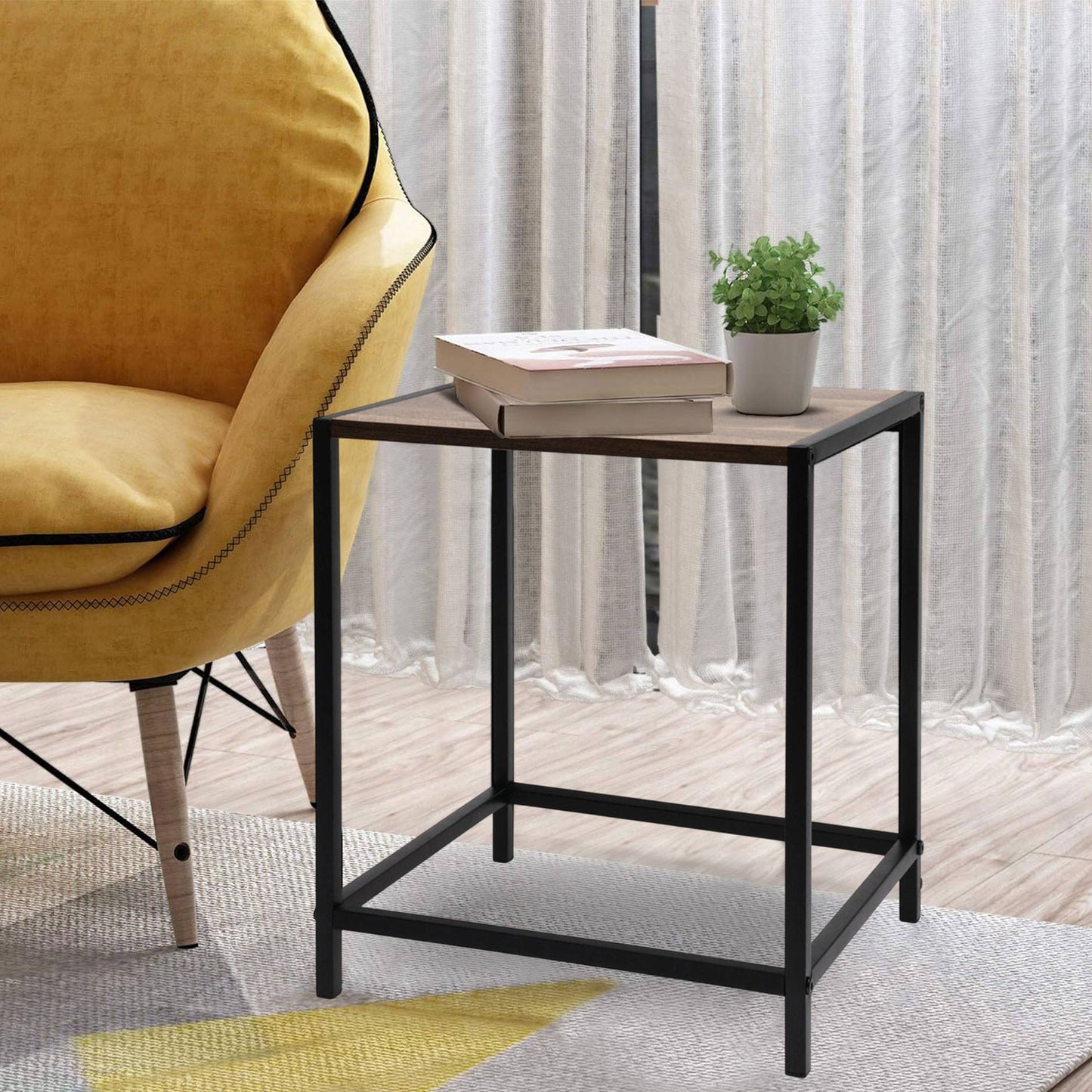 Well Home Mesa Auxiliar De Hierro Y Mdf 32,5x28x37,5cm_3