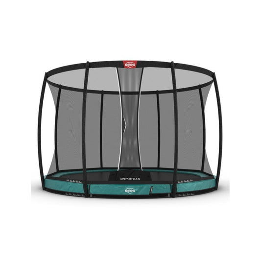 Cama Elastica Berg Inground Champion 430 + Red Deluxe Verde Safety Net Deluxe Xl._0