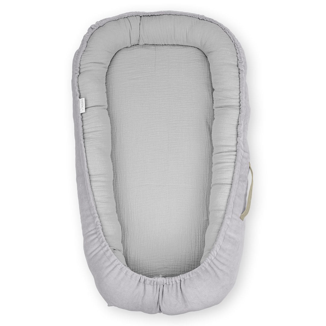 Cuna Nido Colecho Bebe Muselina Gris_0