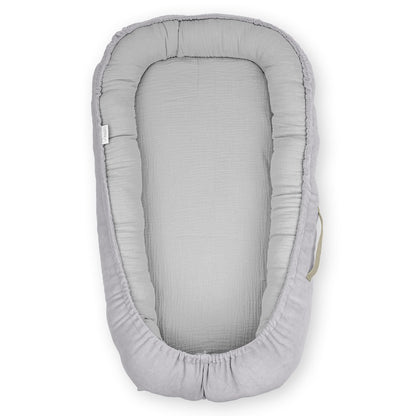 Cuna Nido Colecho Bebe Muselina Gris_0