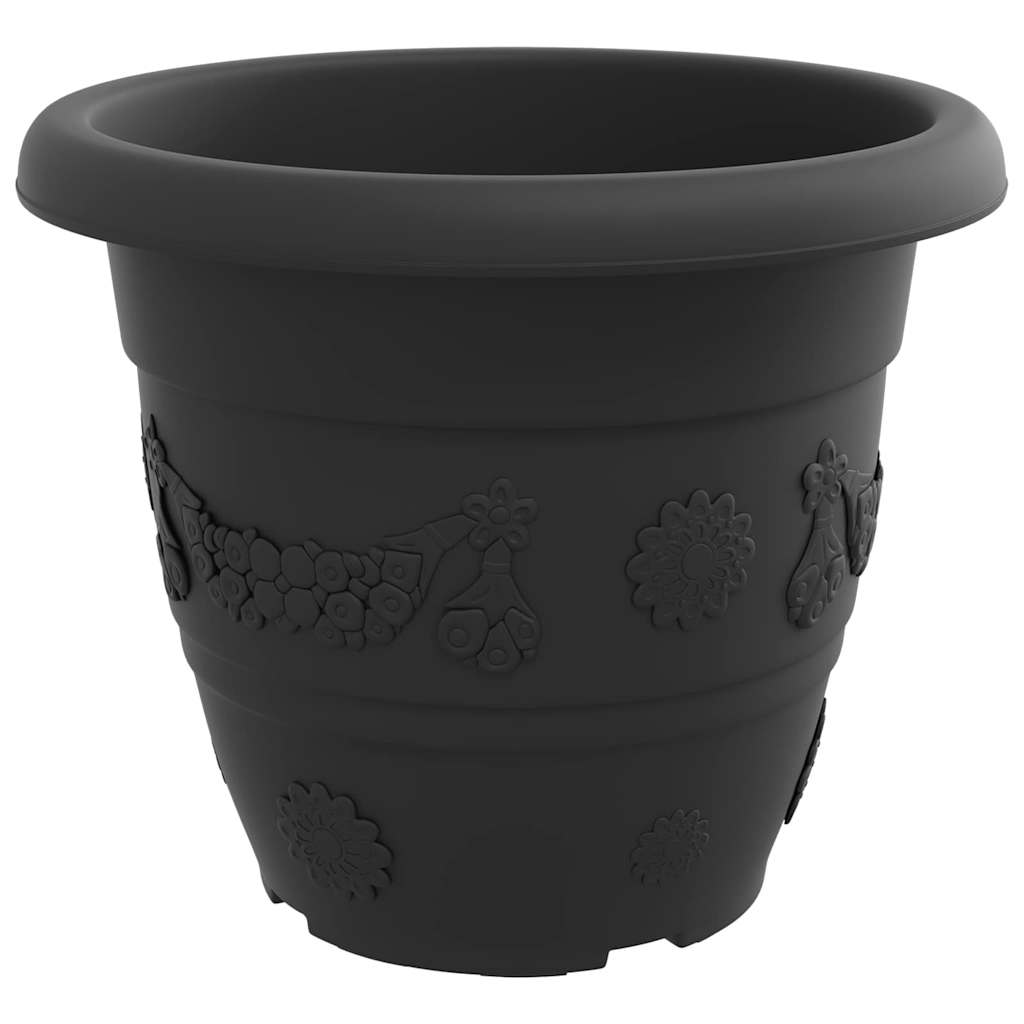 Maceta Redonda Para Flores 24 Uds. Negro Ø 39 X 32 Cm Plástico_4