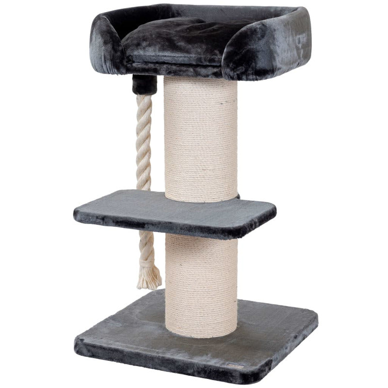 Quapas! Árbol Rascador Para Gatos Ruffles Gris Oscuro 60x60x115 Cm_2