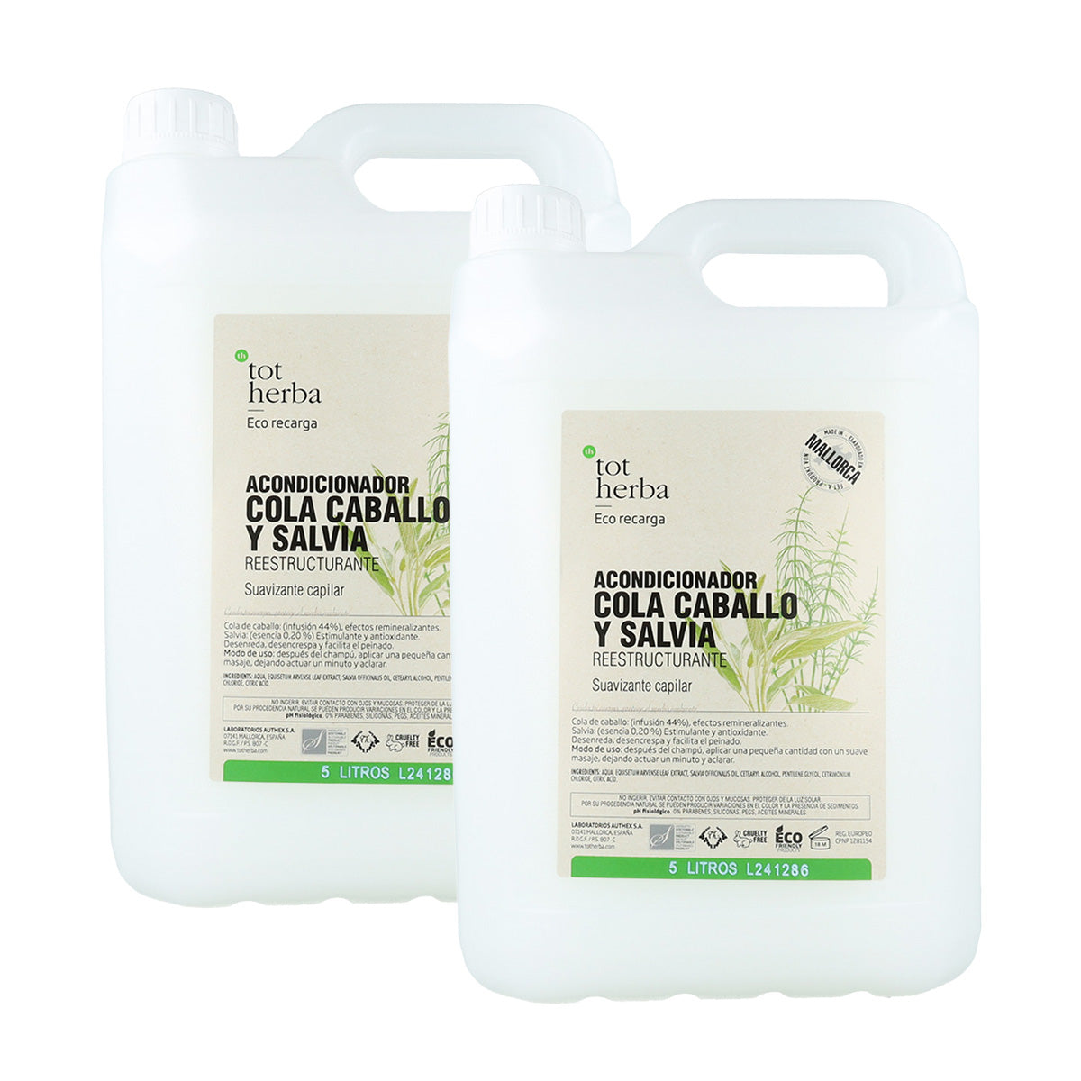 Pack de 2 condicionadores Tot Herba Cavalinha e Sálvia 5 L