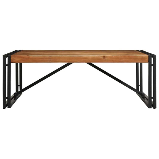 Mesa De Centro 100x100x35 Cm Madera Maciza Acacia_0