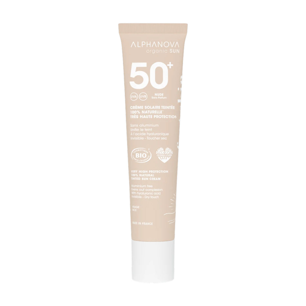 Crema solar color nude bio spf 50+ Alphanova 40g