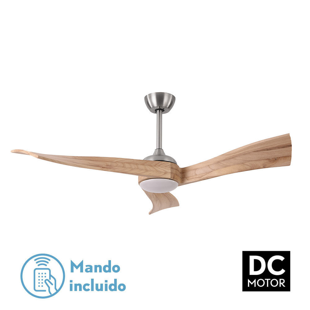 Ventilador Dc Janubi 18w Niq/haya 3 Asp.6 Vel.reg.x132d 2350lm Remoto,memoria Y Temp.3000-4000-6000k_0