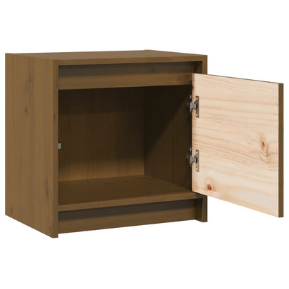 Mesitas De Noche 2 Uds Madera De Pino Marrón Miel 40x30,5x40 Cm_2