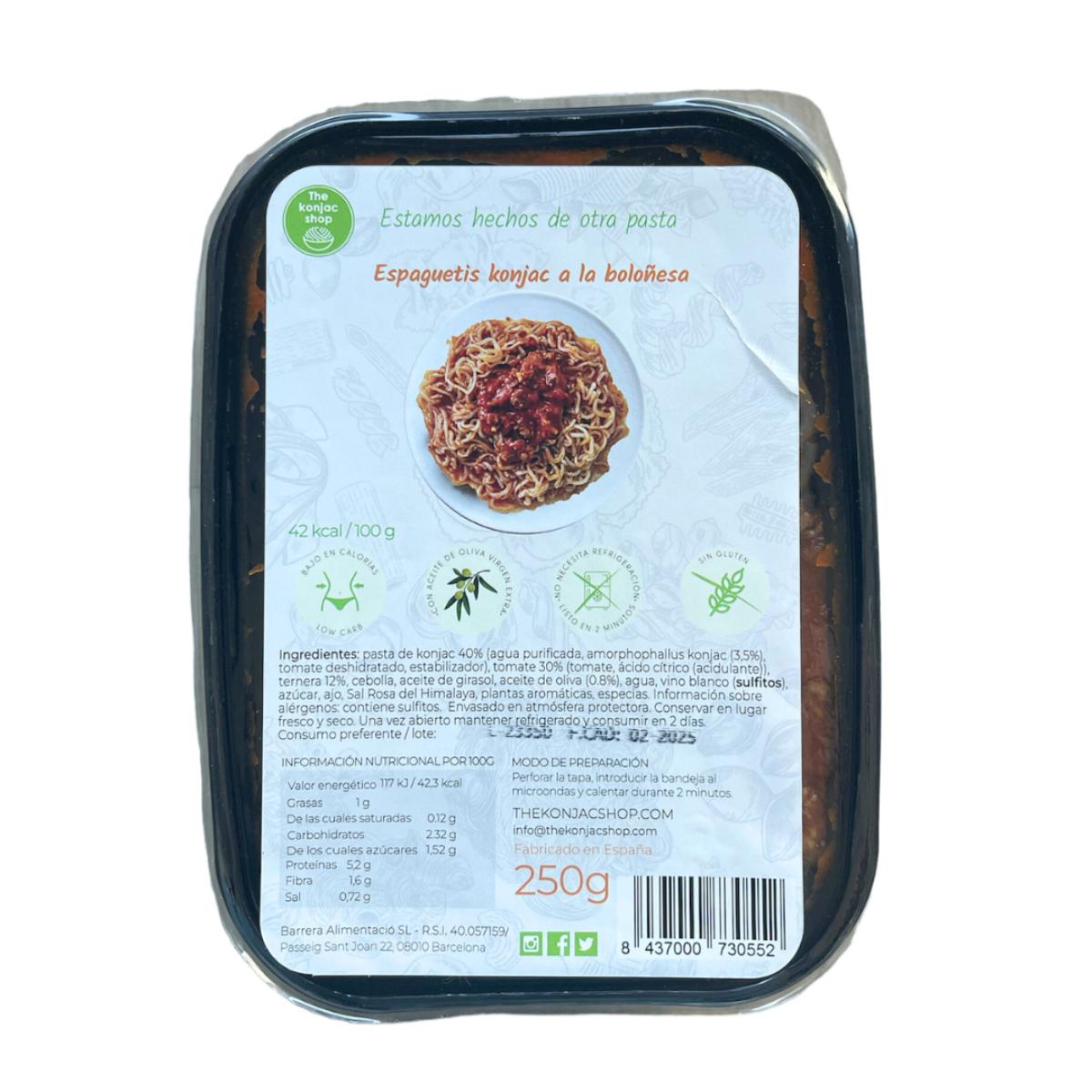 Esparguete à Bolonhesa Konjac The Konjac Shop 250g