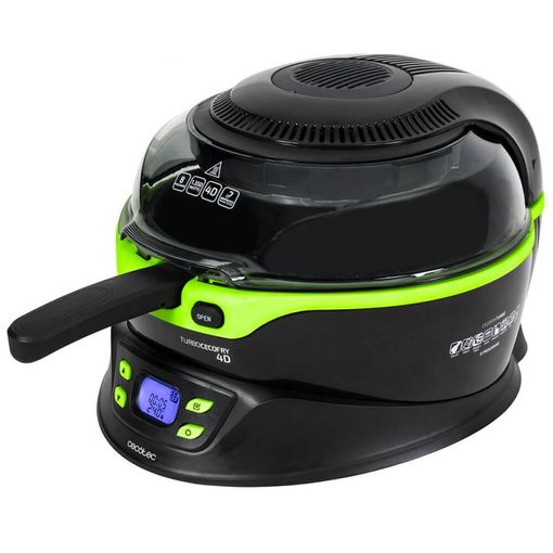 Fritadeira dietética sem óleo Turbo Cecofry 4d, 8 menus de tempo e temperatura ajustáveis ​​(100-240 °C), cozedura a 2 níveis, pá misturadora, inclui