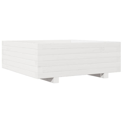 Jardinera De Madera Maciza De Pino Blanco 70x70x26,5 Cm_0