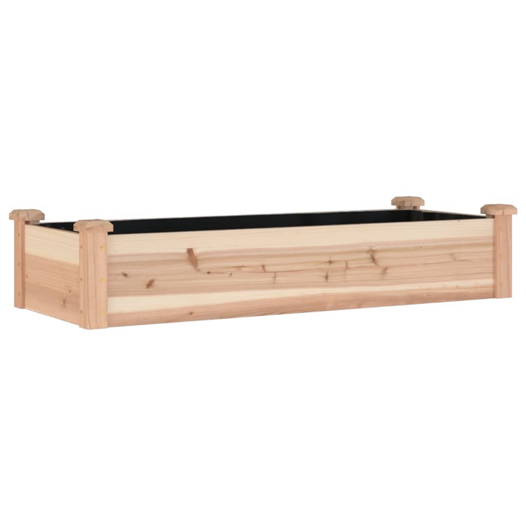 Jardinera Arriate Con Forro Madera Maciza Abeto 120x45x25 Cm_0