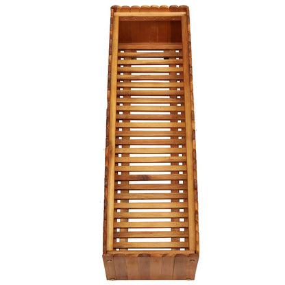 Arriate De Madera Maciza De Acacia 100x30x25 Cm_3
