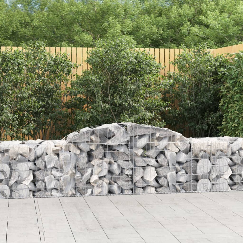 Cestas De Gaviones 25 Uds Forma De Arco Hierro 300x50x60/80 Cm_1