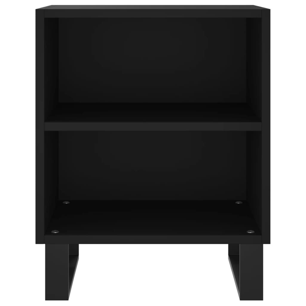 Mesitas De Noche 2 Uds Madera De Ingeniería Negro 40x30x50 Cm_3