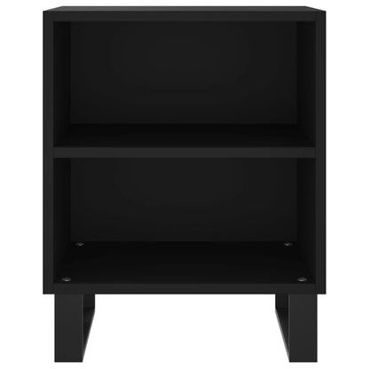 Mesitas De Noche 2 Uds Madera De Ingeniería Negro 40x30x50 Cm_3