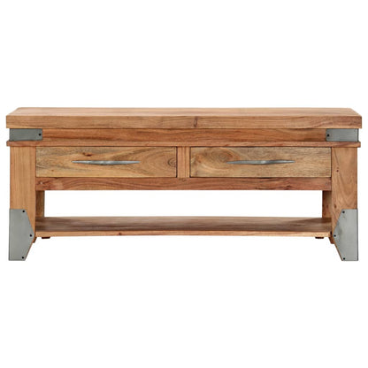 Mesa De Centro De Madera Maciza De Acacia 110x52x45 Cm_0